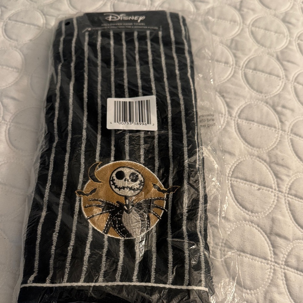Nightmare Before Christmas Handcrafted Tumbler and Striped Kitchen Towel Set - Picture 3 of 5